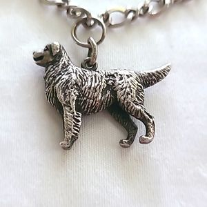 Very rare!! Vintage retired James Avery 3D golden retriever charm